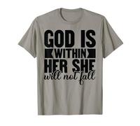 God is Within her Christ Christian God Cross Men & Women T-Shirt