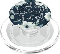 God Is Within Her - Christian Scripture Bible Verse Psalm PopSockets PopGrip for MagSafe