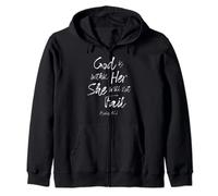 God is Within Her Christian Woman Bible Verse Scripture Pray Zip Hoodie
