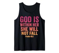 God is Within Her Psalm 46:5 Christian Faith Bible Verse Tank Top