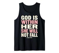 God is Within Her Psalm 46:5 Christian Faith Bible Verse Tank Top