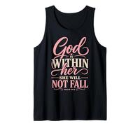 God is Within Her Psalm 46:5 Christian Faith Bible Verse Tank Top