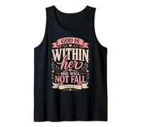 God is Within Her Psalm 46:5 Christian Faith Bible Verse Tank Top