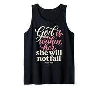 God is Within Her Psalm 46:5 Christian Faith Bible Verse Tank Top
