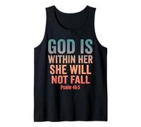 God is Within Her Psalm 46:5 Christian Faith Bible Verse Tank Top