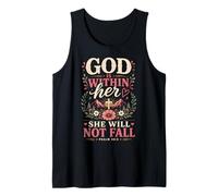 God is Within Her Psalm 46:5 Christian Faith Bible Verse Tank Top