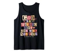 God is Within Her Psalm 46:5 Christian Faith Bible Verse Tank Top