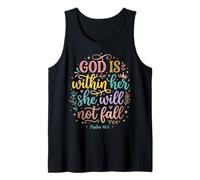 God is Within Her Psalm 46:5 Christian Faith Bible Verse Tank Top