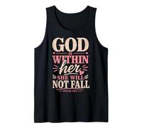 God is Within Her Psalm 46:5 Christian Faith Bible Verse Tank Top