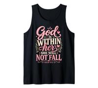 God is Within Her Psalm 46:5 Christian Faith Bible Verse Tank Top