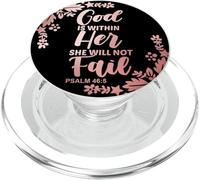 God Is Within Her She Will Not Fail Bible Verse Prayer Jesus PopSockets PopGrip for MagSafe