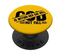 God is within her she will not fail Christian God women love PopSockets Adhesive PopGrip