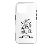 God Is Within Her She Will Not Fail Christian Quote Case for iPhone 16 Pro
