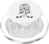 God Is Within Her She Will Not Fail Christian Quote PopSockets PopGrip for MagSafe