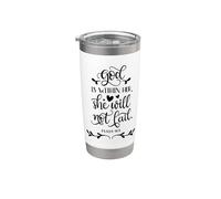 God is Within Her She Will Not Fail Christian Quote Stainless Steel Insulated Tumbler
