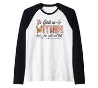 God is Within her she Will not Fail Men Women Chrisitan Love Raglan Baseball Tee