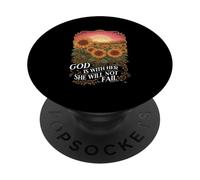 God Is Within Her She Will Not Fail Sunflower Christian PopSockets Adhesive PopGrip