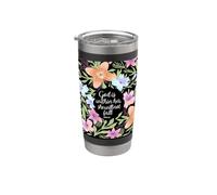 God is Within Her She Will Not Fall 46 5 Floral Garden Stainless Steel Insulated Tumbler