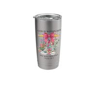 God is Within Her She Will Not Fall Art Stainless Steel Insulated Tumbler