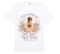 God is Within Her She Will Not Fall Christian Bible Verse Comfort Colors Adult Heavyweight T-Shirt