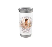 God is Within Her She Will Not Fall Christian Bible Verse Stainless Steel Insulated Tumbler