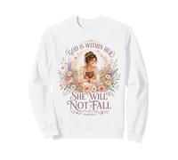 God Is Within Her She Will Not Fall Christian Bible Verse Sweatshirt