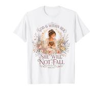 God is Within Her She Will Not Fall Christian Bible Verse T-Shirt