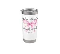 God is Within Her She Will Not Fall Christian Bow Psalm 46:5 Stainless Steel Insulated Tumbler