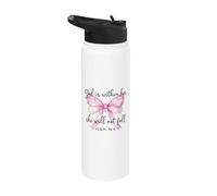God is Within Her She Will Not Fall Christian Bow Psalm 46:5 Stainless Steel Insulated Water Bottle