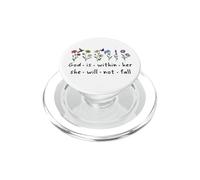 God is Within Her She Will Not Fall Christian Butterfly 46:5 PopSockets PopGrip for MagSafe