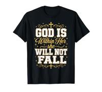 God is Within Her She Will Not Fall Christian Faith Varsity T-Shirt