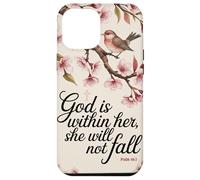 God is Within Her She will not Fall Floral Bible Verse Women Case for iPhone 12 Pro Max