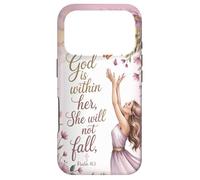 God is Within Her She will not Fall Floral Bible Verse Women Case for iPhone 17 Pro