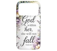 God is Within Her She will not Fall Floral Bible Verse Women Case for iPhone 17 Pro