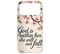 God is Within Her She will not Fall Floral Bible Verse Women Case for iPhone 17 Pro Max