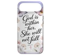 God is Within Her She will not Fall Floral Bible Verse Women Case for iPhone Air