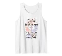 God is Within Her She Will Not Fall Psalm 46:5 Cross Tank Top