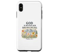 God Is Within Her She Will Not Fall Psalm 46:5 Watercolor Case for iPhone XS Max