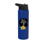God is Within Her She Will Not Fall Psalm Black Women Stainless Steel Insulated Water Bottle