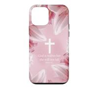 God Is Within Her She Will Not Fall Psalms 46:5 Lily Floral Case for iPhone 12 mini