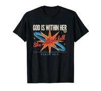 God is Within Her She Will Not Fall Value Graphic T-Shirt, Men, Black, L