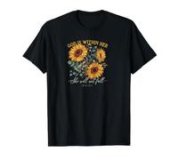 God is Within Her She Will Not Fall Value Graphic T-Shirt, Men, Black, L