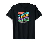 God is Within Her She Will Not Fall Value Graphic T-Shirt, Men, Black, M