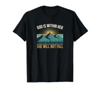 God is Within Her She Will Not Fall Value Graphic T-Shirt, Men, Black, S