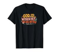God is Within Her She Will Not Fall Value Graphic T-Shirt, Men, Black, S