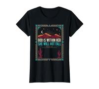 God is Within Her She Will Not Fall Value Graphic T-Shirt, Women, Black, M