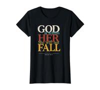 God is Within Her She Will Not Fall Value Graphic T-Shirt, Women, Black, M
