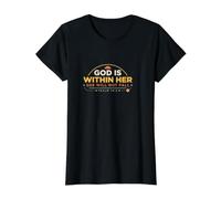 God is Within Her She Will Not Fall Value Graphic T-Shirt, Women, Black, S