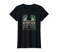 God is Within Her She Will Not Fall Value Graphic T-Shirt, Women, Black, S