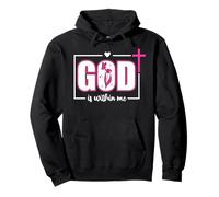 God is Within Me Will I Not Fall Psalm 46:5 Bible Verse Pink Pullover Hoodie